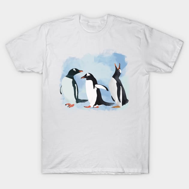 Three Penguins T-Shirt by Suneldesigns